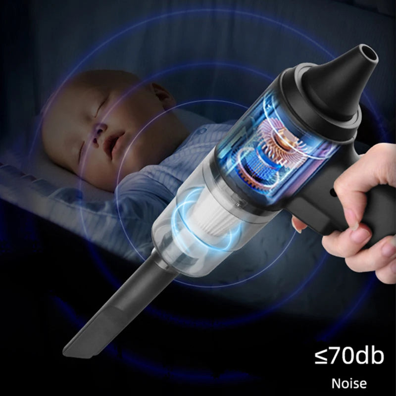 Car Hoover Suction Blowing All-in-one Wireless Large Suction Handheld Portable Mini Car Super Car Dust Blowing Car Cleaning Tool - Electryx