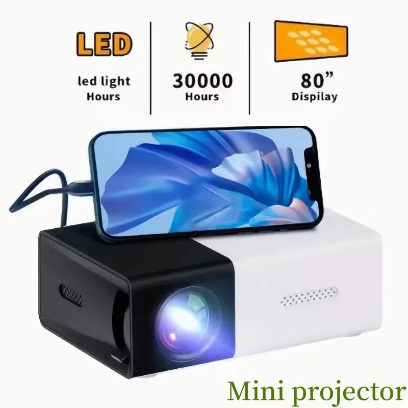 YG300 MINI Projector Portable Home Theater Smart TV Laser Beamer 3D Cinema LED Videoprojector for 4k 1080P Movie Via HD Port - Electryx