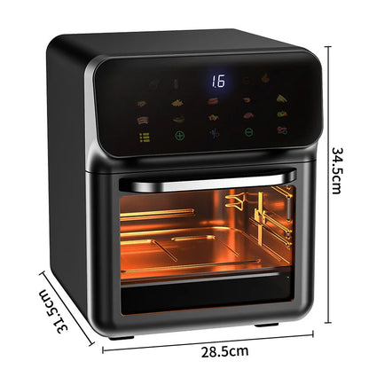 10L Large Capacity Electric Air Fryers Oil-free Automatic Household Kitchen 360°Baking Convection Oven Deep Fryer without Oil - Electryx