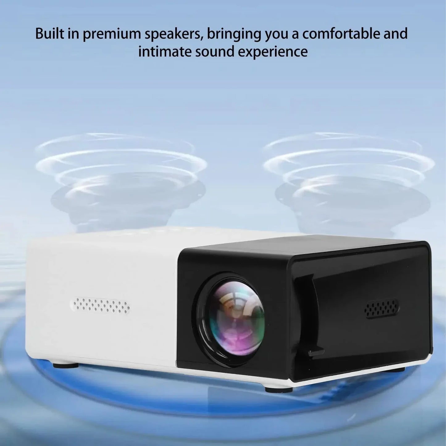 Proyector inteligente HD para cine en casa, miniproyector portátil para teléfono móvil, proyección para exteriores, YG300, 1080 - Electryx