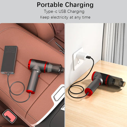 SZUK Car Vacuum Cleaner Strong Suction Wireless Mini Cleaning Machine Powerful Portable Handheld Cleaner for Car and Home - Electryx