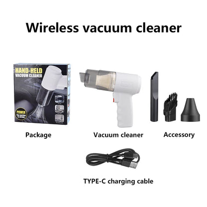 Car Hoover Suction Blowing All-in-one Wireless Large Suction Handheld Portable Mini Car Super Car Dust Blowing Car Cleaning Tool - Electryx