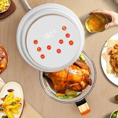 Air Fryer Visual Oil-free Electric Fryer Multi-functional Automatic Household 360°Baking LED Touchscreen Oil Air Fri - Electryx