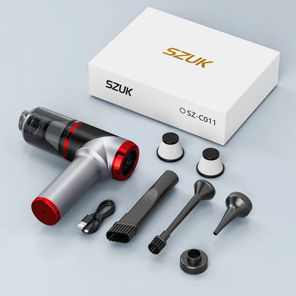 SZUK Car Vacuum Cleaner Strong Suction Wireless Mini Cleaning Machine Powerful Portable Handheld Cleaner for Car and Home - Electryx