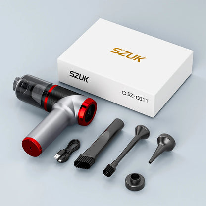 SZUK Car Vacuum Cleaner Strong Suction Wireless Mini Cleaning Machine Powerful Portable Handheld Cleaner for Car and Home - Electryx