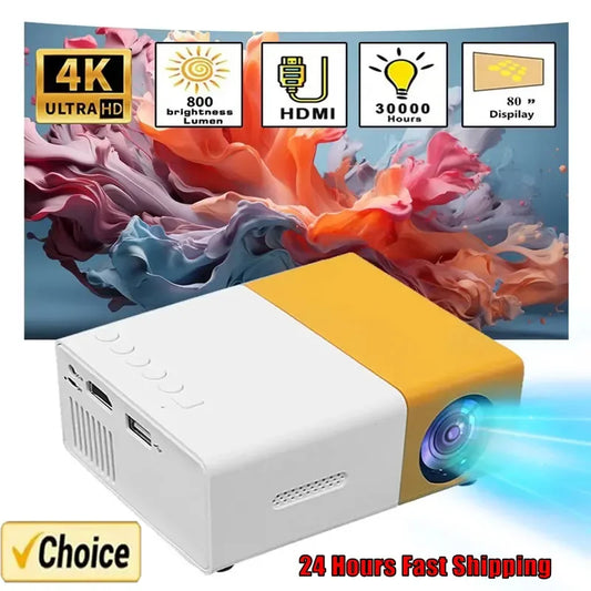 2025 Smart Projector 1000 Lumens, WiFi 6 Bluetooth 5.3, Android 12 with Auto Focus, 4K HD for Home Theater &  Outdoor Camping - Electryx