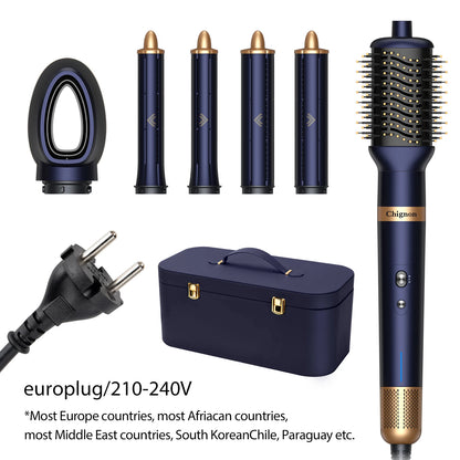 Hair Curler Dryer 6 in1 Air Styler & Hair Dryer for Straight & Wavy Hair Auto-Wrap Curlers Hair Staightener Blow Drier - Electryx