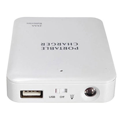 Portable USB Power Bank Charger Battery External Packing Box Battery Battery Charger Emergency Charger Charger 4X AA For Iphone - Electryx
