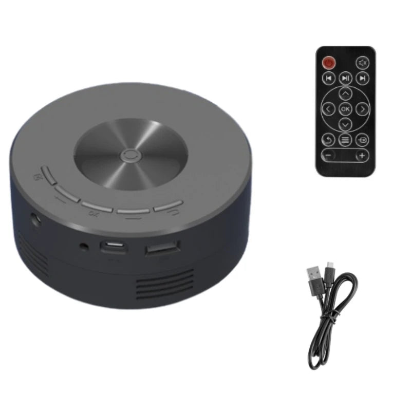 YT200 mini projector led mobile video home theater media player kids gift cinema wired same screen projector for iPhone Android - Electryx