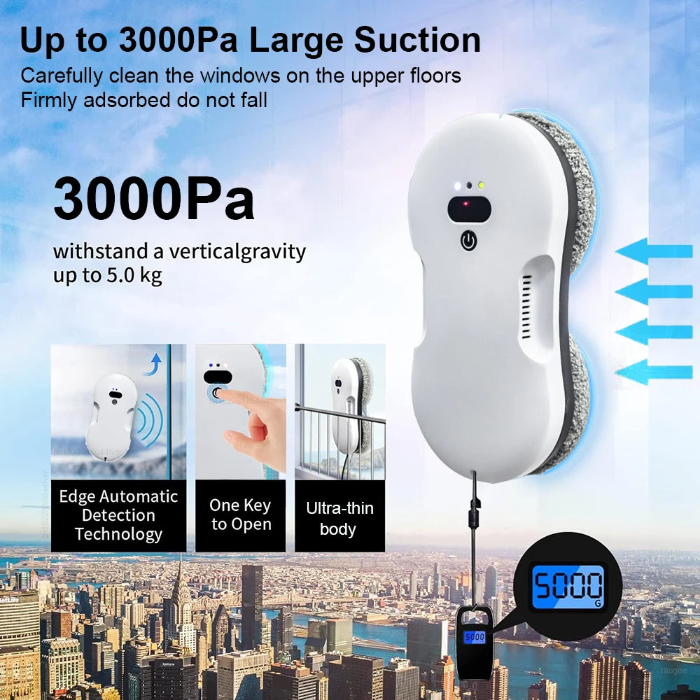 Window Cleaning Robot Intelligent Window Glasses Washer Robot With Remote Control Electric Magnetic Window Vacuum Cleaner - Electryx
