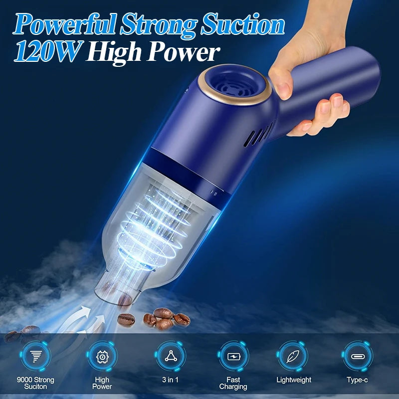 Portable Car Vacuum Cleaner For Machine Home Appliance Wireless Vacuum Cleaner For Home 8000Pa Strong Suction Car Products - Electryx
