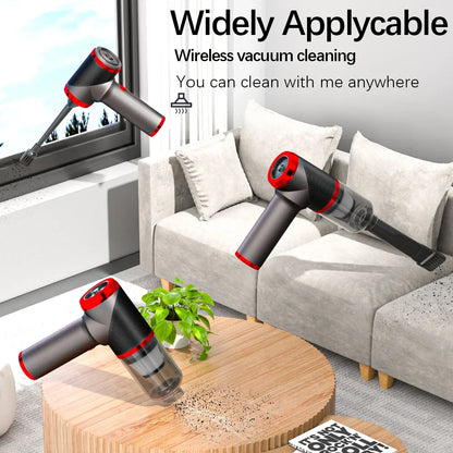 SZUK Car Vacuum Cleaner Strong Suction Wireless Mini Cleaning Machine Powerful Portable Handheld Cleaner for Car and Home - Electryx