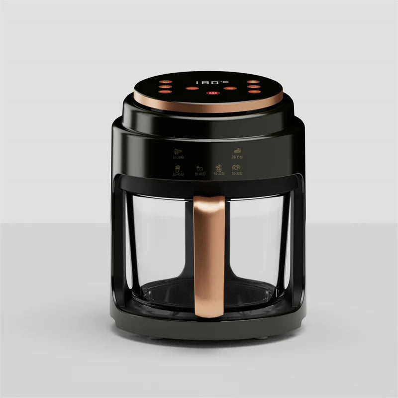 Air Fryer Visual Oil-free Electric Fryer Multi-functional Automatic Household 360°Baking LED Touchscreen Oil Air Fri - Electryx
