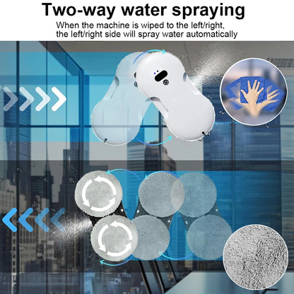 Window Cleaning Robot Intelligent Window Glasses Washer Robot With Remote Control Electric Magnetic Window Vacuum Cleaner - Electryx