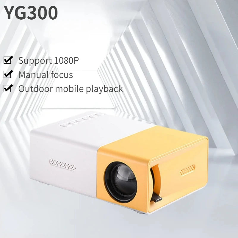 YG300 Mini Projector Portable Projector Wifi Smart 1280 720P Full HD Office Home Theater Video Mini Projector Mobile Projection - Electryx