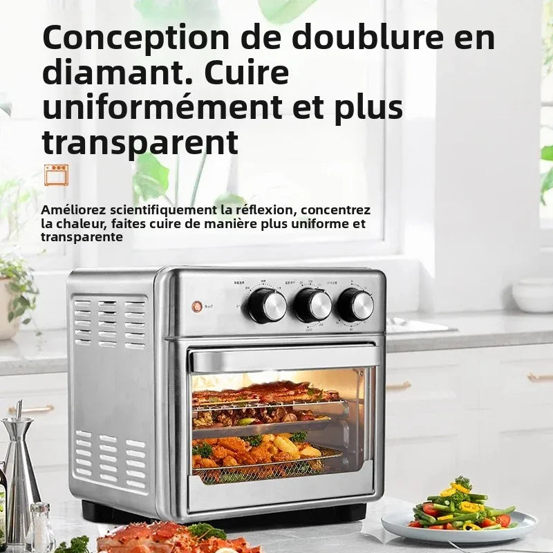 Smart air fryer oven 26L 13L Large Capacity Electric Air Fryers Visible Window Household Kitchen Deep Fryer without Oil EU 220V - Electryx