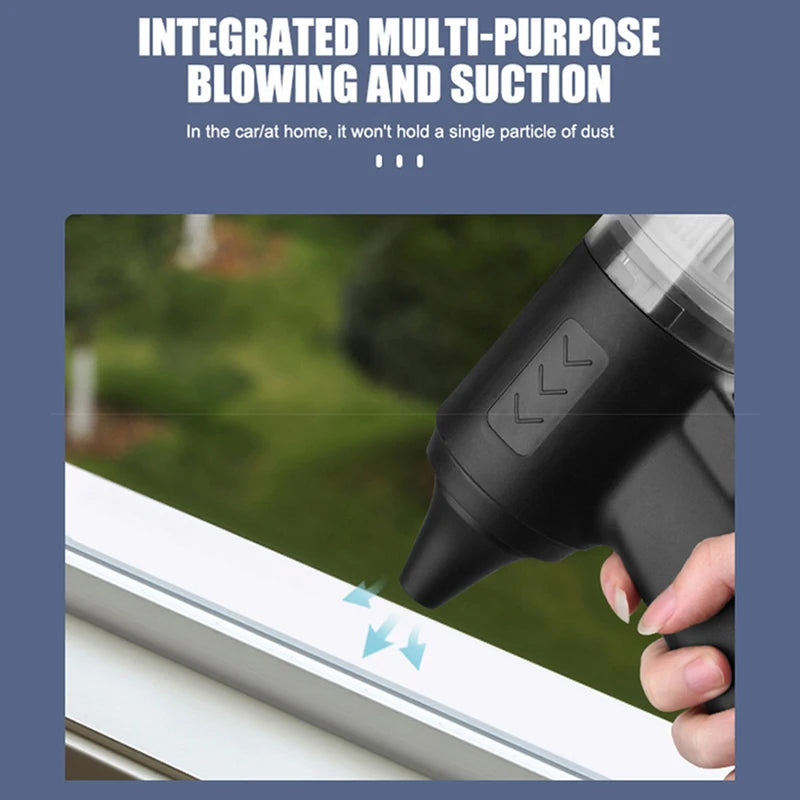 Car Hoover Suction Blowing All-in-one Wireless Large Suction Handheld Portable Mini Car Super Car Dust Blowing Car Cleaning Tool - Electryx