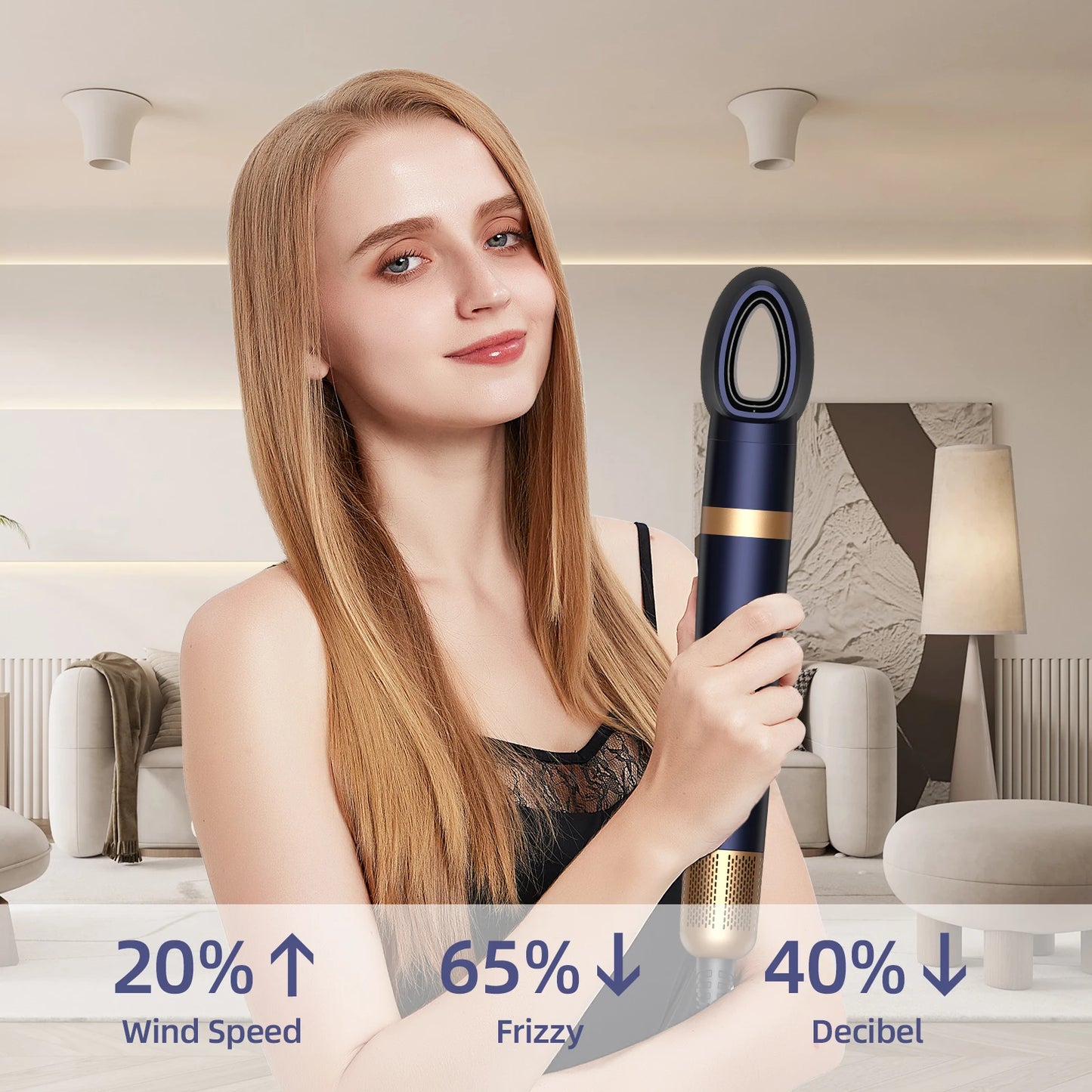 Hair Curler Dryer 6 in1 Air Styler & Hair Dryer for Straight & Wavy Hair Auto-Wrap Curlers Hair Staightener Blow Drier - Electryx