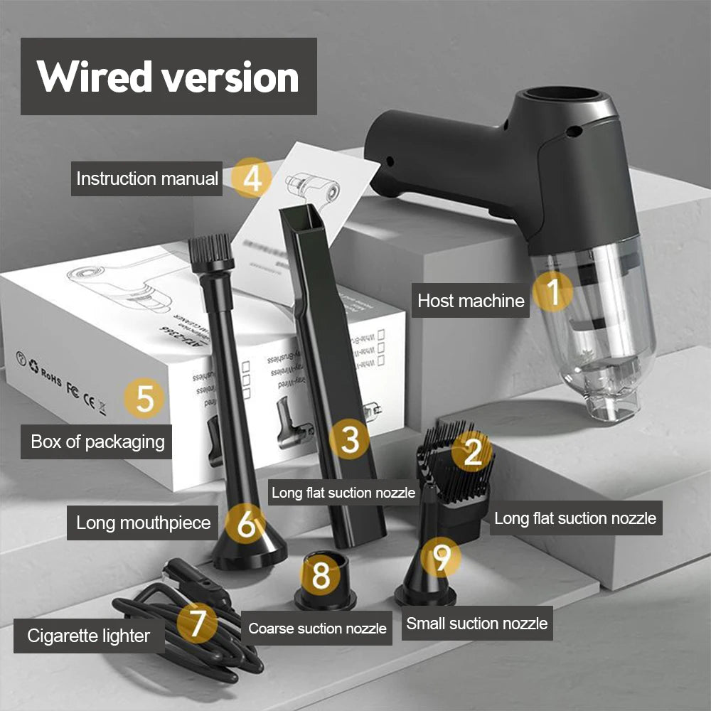 Wireless Air Duster 100000RPM Dust Blowing Gun USB Compressed Air Blower Cleaning For Computer Laptop Keyboard Camera Cleaning - Electryx