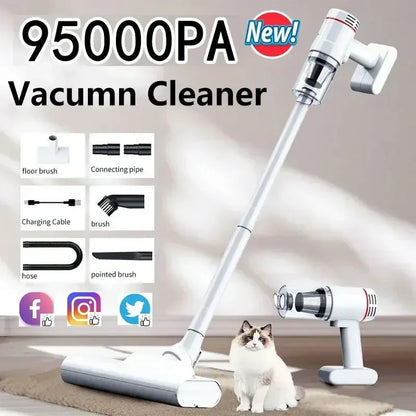 Xiomi 95000Pa Wireless Handheld Vacuum Cleaner Car Use Large Suction and Cordless Portable Cleaning Robot Home Vacuum Cleaner - Electryx