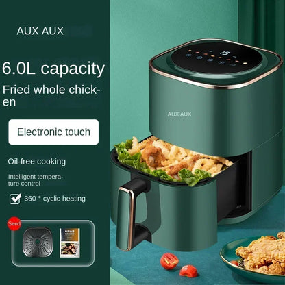 220V AUX Air Fryer and Oven Combo: Multifunctional, Fully Automatic, No Oil Technology, Easy-to-clean C - Electryx