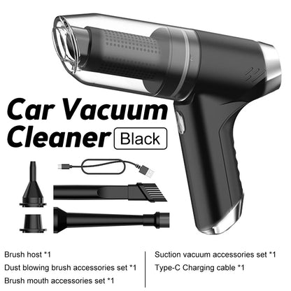 3 in 1 Car Vacuum Cleaner Powerful Air Blower Handheld Cleaning Machine Rechargeable Dust Blower BBQ Fan Swimming Ring Inflator - Electryx