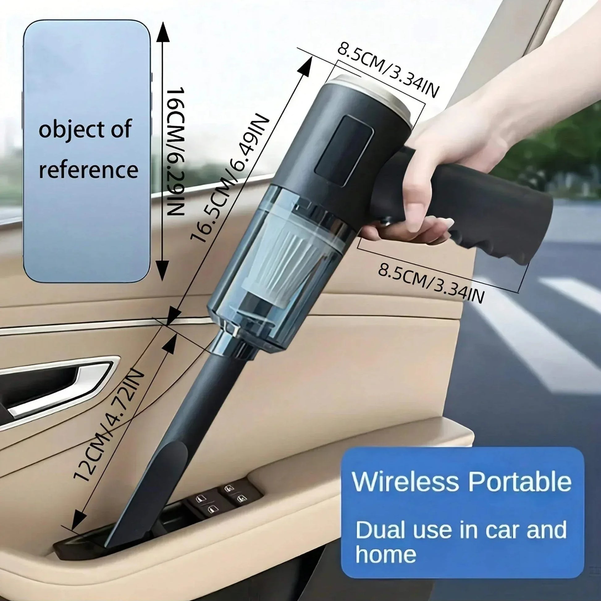 Aspiradora combinada de succión y soplado integrada 3 en 1, aspiradora doméstica con carga USB para coche pequeño - Electryx