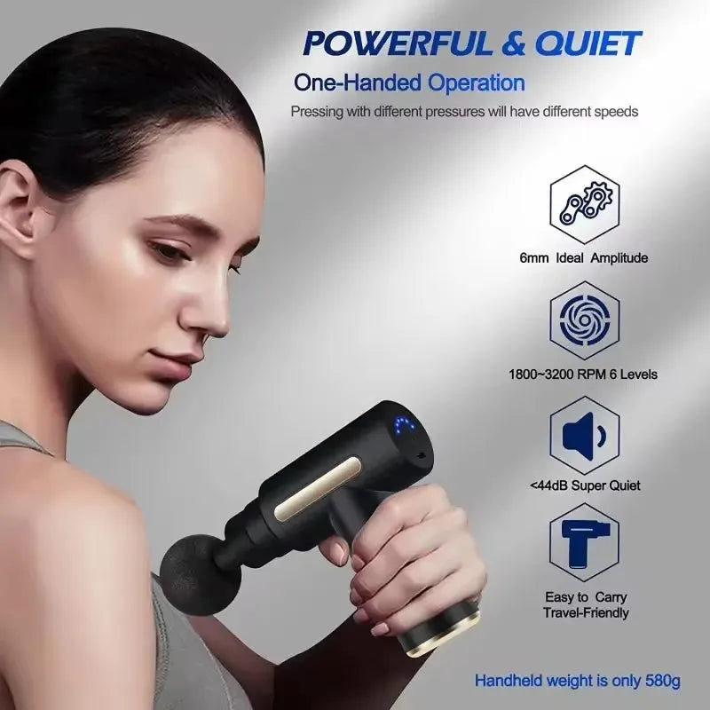 2025 fascia gun muscle relaxation massager electric vibration massage gun professional grade neck mask gun - Electryx