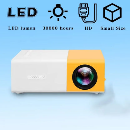 Proyector inteligente HD para cine en casa, miniproyector portátil para teléfono móvil, proyección para exteriores, YG300, 1080 - Electryx