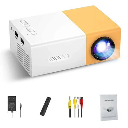 YG300 Projector Smart Home Theater HD Projector Portable Projector Mini Projector Mobile Phone Projection 1080 Outdoor Projecton - Electryx