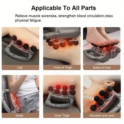 Fascia Gun Muscle Massager Gun Sixteen-head High Frequency Neck Shoulder Waist Massage Machine Professional Fascia Massage Gun - Electryx