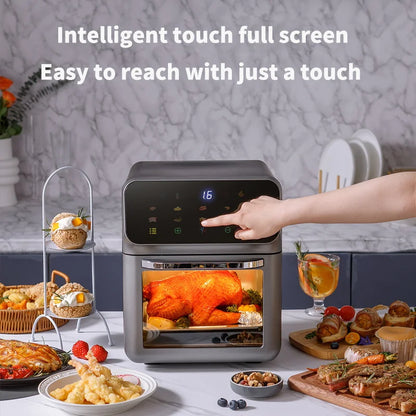 10L Large Capacity Electric Air Fryers Oil-free Automatic Household Kitchen 360°Baking Convection Oven Deep Fryer without Oil - Electryx