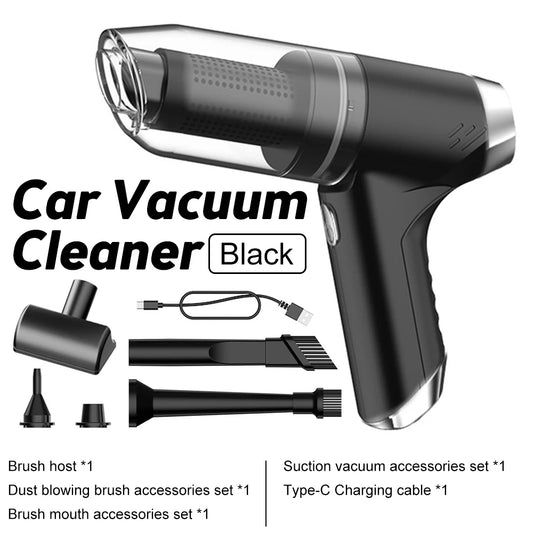 3 in 1 Car Vacuum Cleaner Powerful Air Blower Handheld Cleaning Machine Rechargeable Dust Blower BBQ Fan Swimming Ring Inflator - Electryx