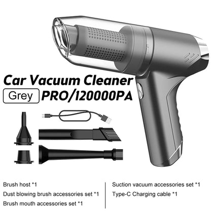 3 in 1 Car Vacuum Cleaner Powerful Air Blower Handheld Cleaning Machine Rechargeable Dust Blower BBQ Fan Swimming Ring Inflator - Electryx