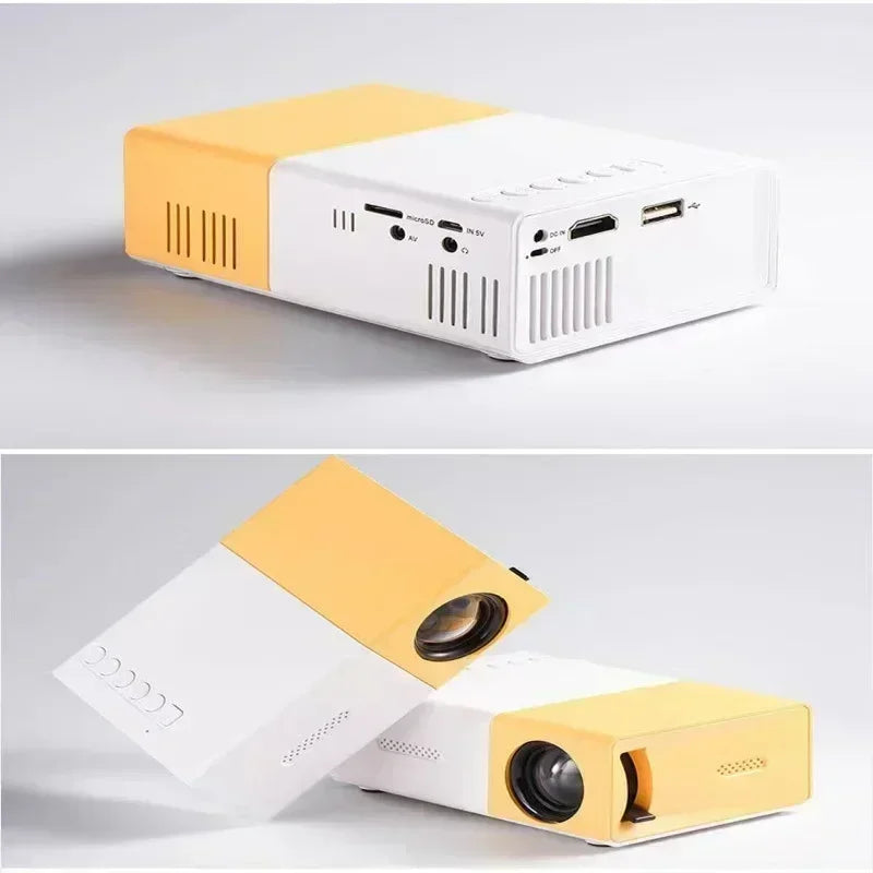 LED Home Theater Projector Small portable outdoor projector 300 lumens Home Theater Outdoor camping office meeting - Electryx