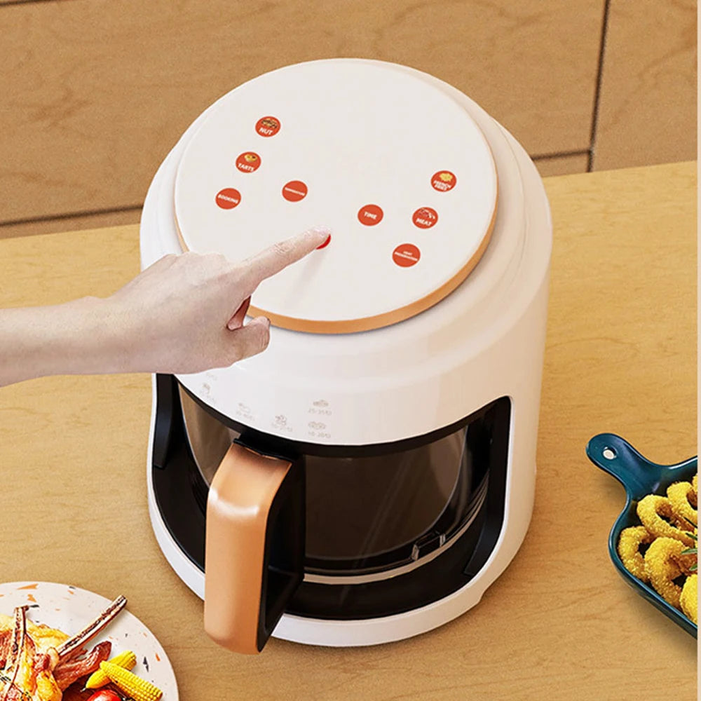 Air Fryer Visual Oil-free Electric Fryer Multi-functional Automatic Household 360°Baking LED Touchscreen Oil Air Fri - Electryx