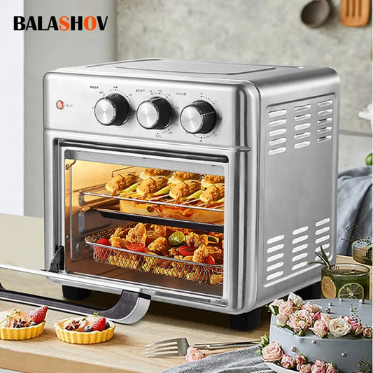 Smart air fryer oven 26L 13L Large Capacity Electric Air Fryers Visible Window Household Kitchen Deep Fryer without Oil EU 220V - Electryx