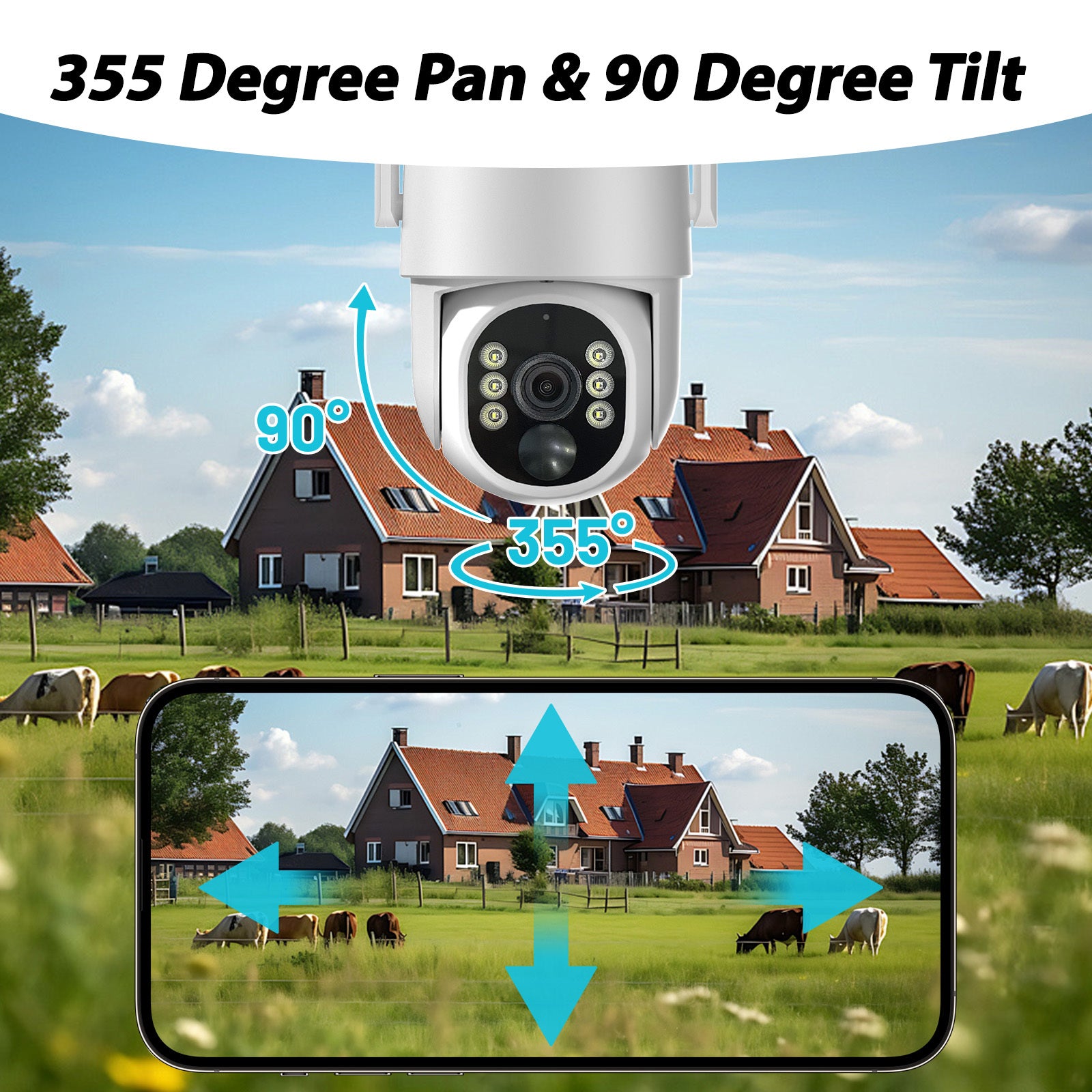 Caméra PTZ 4G 4MP – Mini dôme motorisé 360°, suivi intelligent & vision nocturne - Electryx