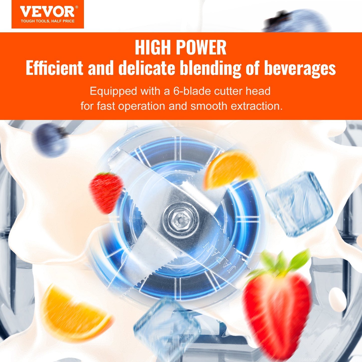 VEVOR Professional Blender With Shield, Commercial Countertop Blenders, 68 Oz  Blender Combo, Stainless Steel 9 Speed & 5 Functions Blender, For Shakes, Smoothies, Peree, And Crush Ice, Black - Electryx