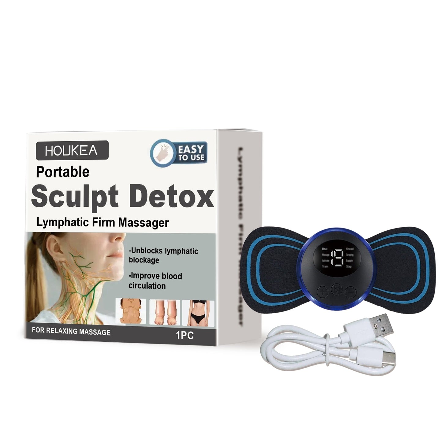Appareil de Massage Lymphatique – Raffermissant & Drainant avec Patch Électrodes - Electryx