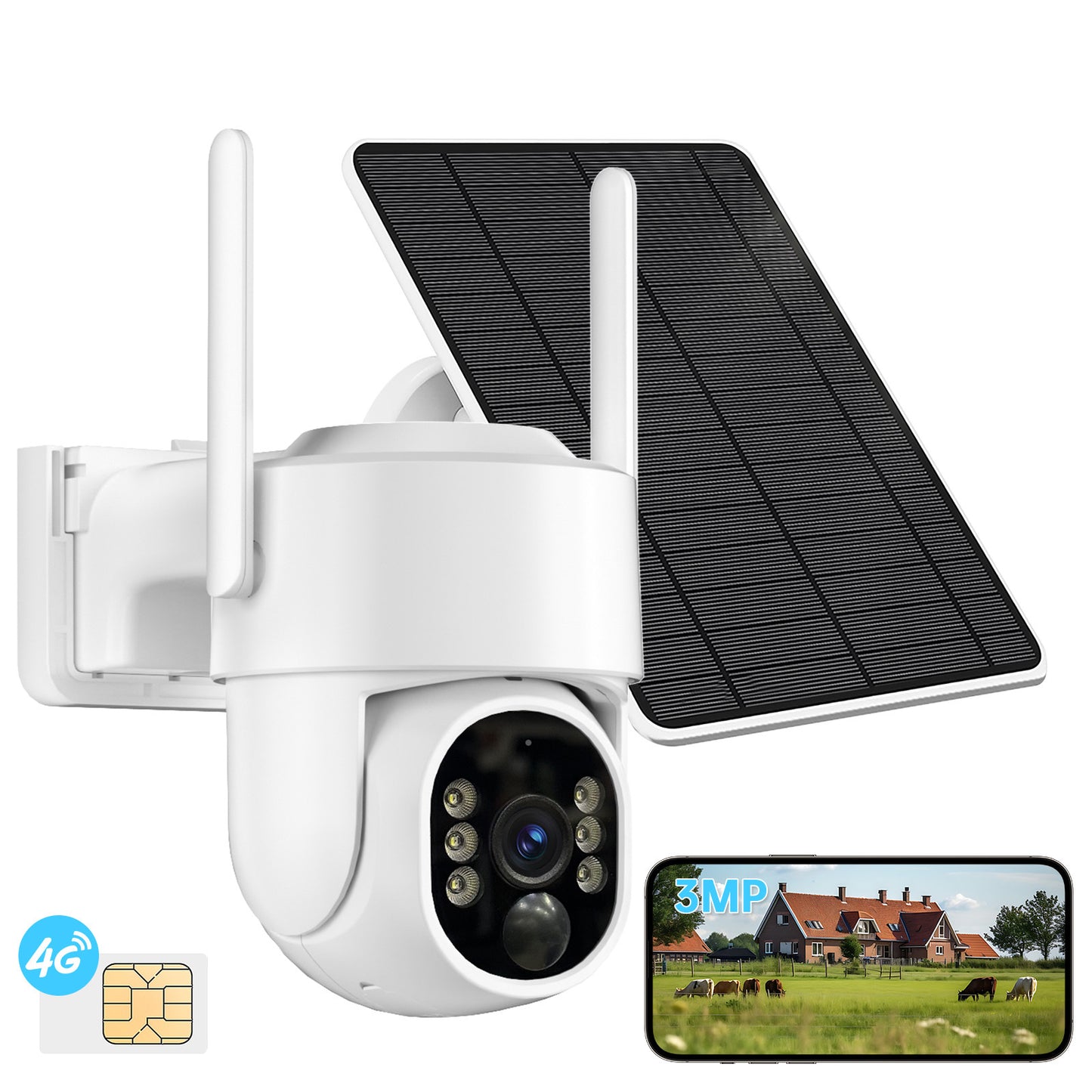 Caméra PTZ 4G 4MP – Mini dôme motorisé 360°, suivi intelligent & vision nocturne - Electryx