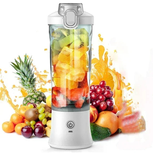 Portable Blender 600ML Electric Juicer Fruit Mixers 4000mAh USB Rechargeable Smoothie Mini Blender Personal Juicer Colorf - Electryx