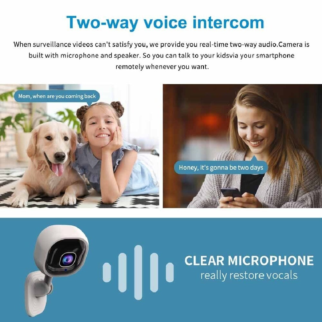 Mini Caméra Wi-Fi 1080P – Vision nocturne & audio bidirectionnel - Electryx