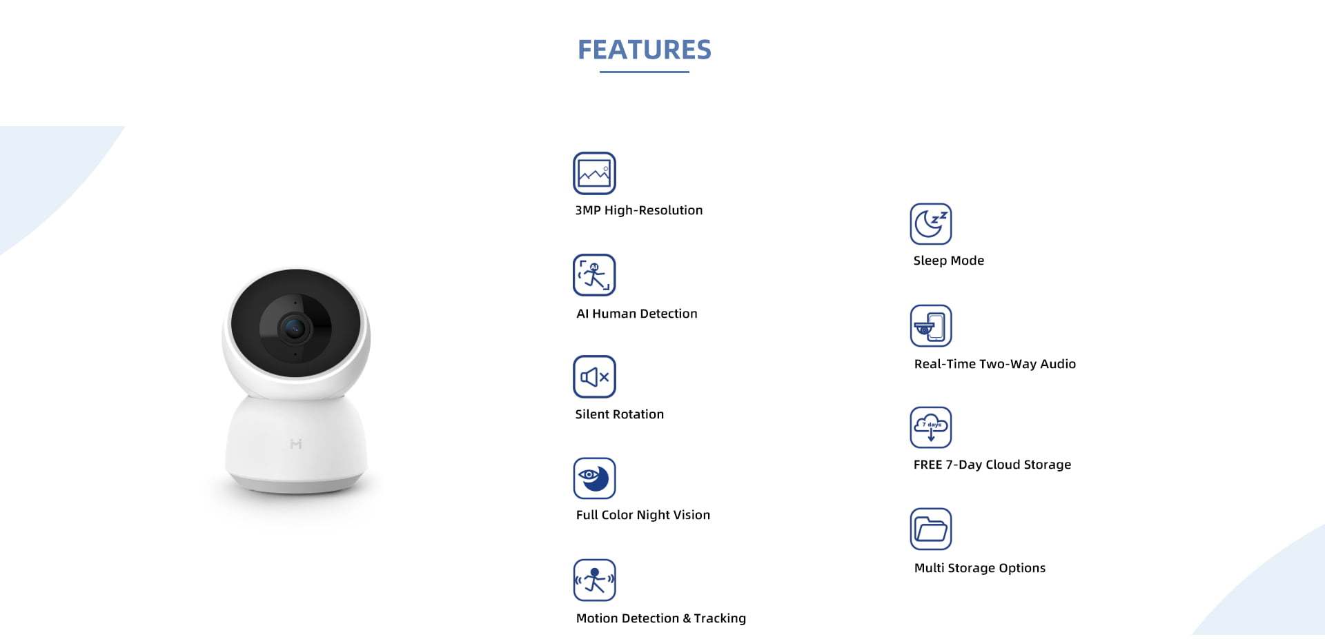 Caméra Wi-Fi IMILAB A1 – 2K HD, vision 360° & détection intelligente - Electryx